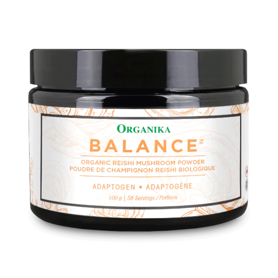 Organika Balance Organic Reishi Mushroom Powder Adaptogen, 100g (58 Servings)
