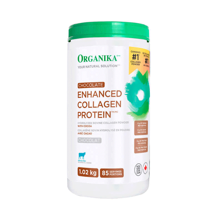 Organika Chocolate Enhanced Collagen - Hydrolyzed Bovine Collagen Powder with real Cocoa, 1kg