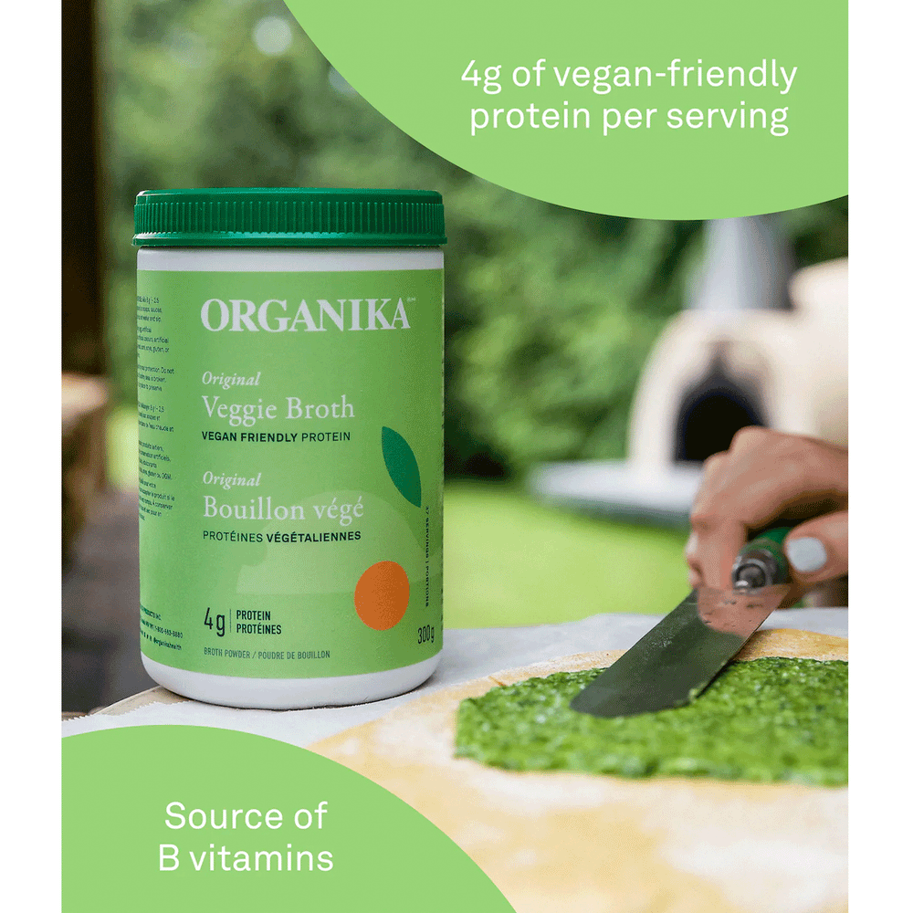 Organika Original Veggie Broth - Vegan Friendly Protein, 300g