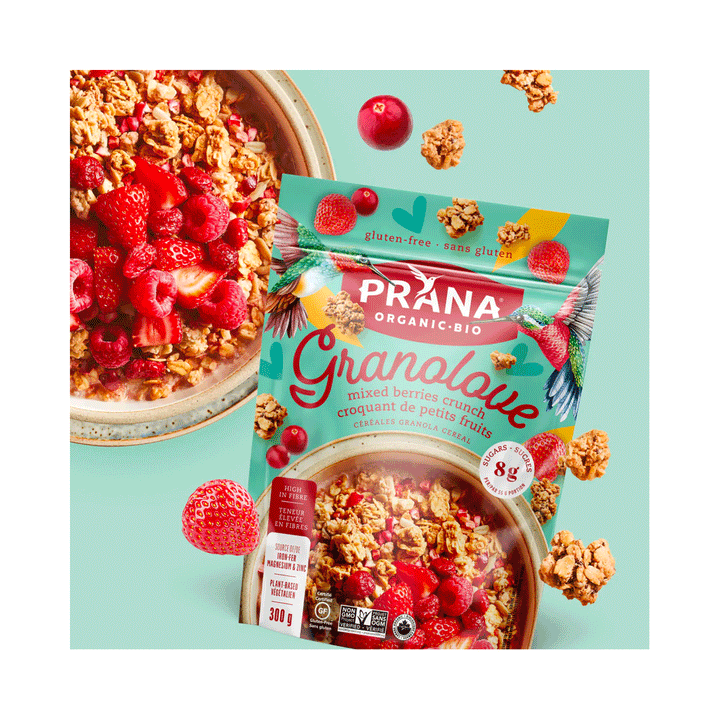 Prana GRANOLOVE Organic Mixed Berries Crunch Granola, 300g