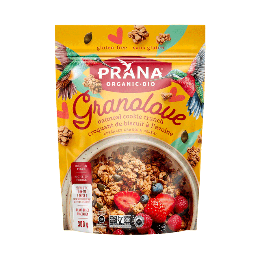 Prana GRANOLOVE Organic Oatmeal Cookie Crunch Granola, 300g