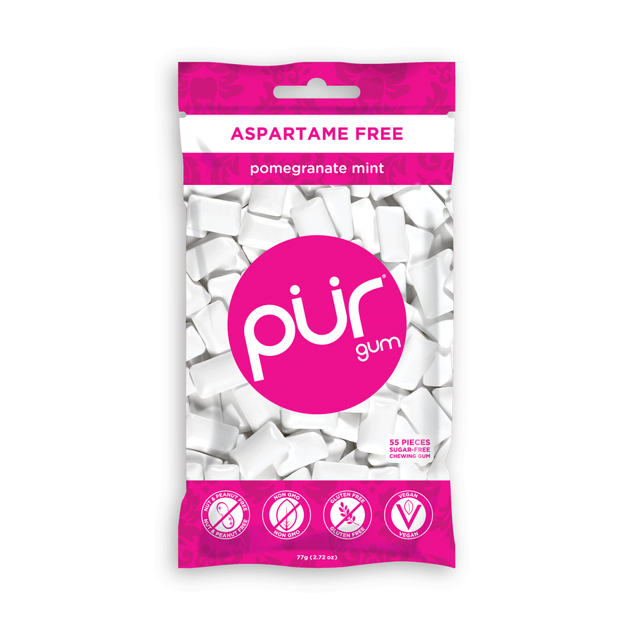 PUR Sugar-Free Pomegranate Mint Gum, 55pc