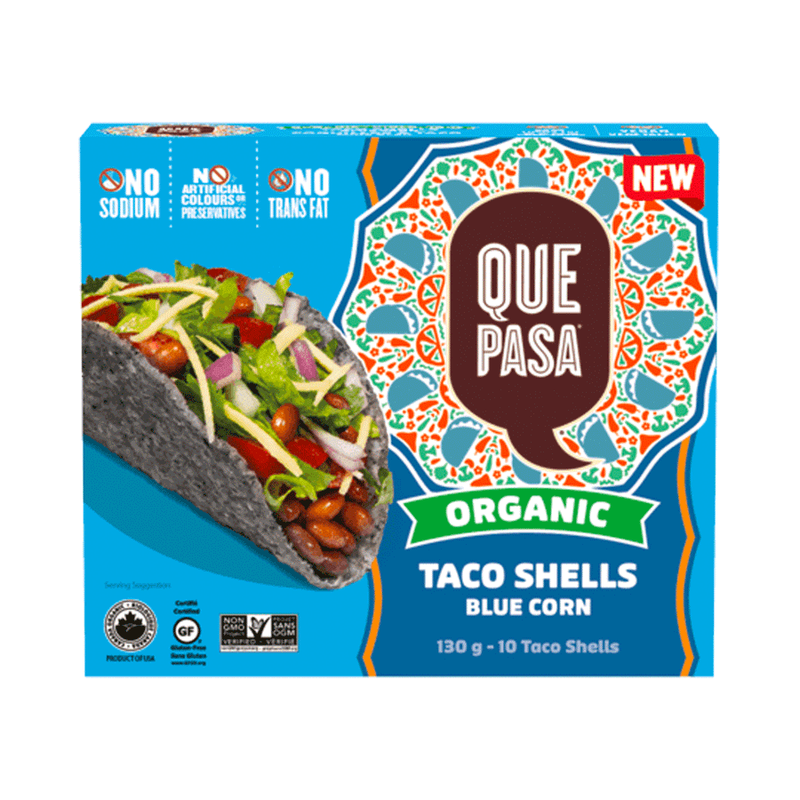 Que Pasa Organic Blue Corn Taco Shells, 130g