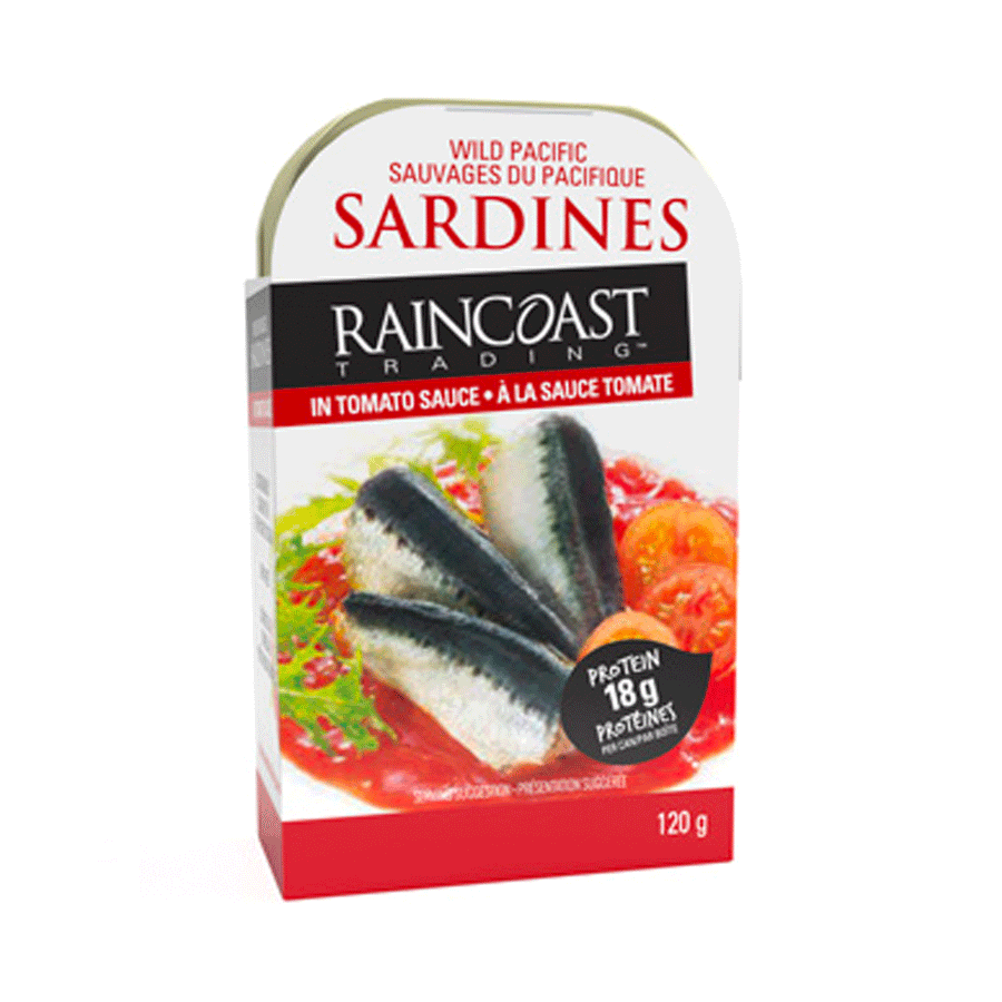 Raincoast Trading Wild Pacific Sardines In Tomato Sauce, 120g