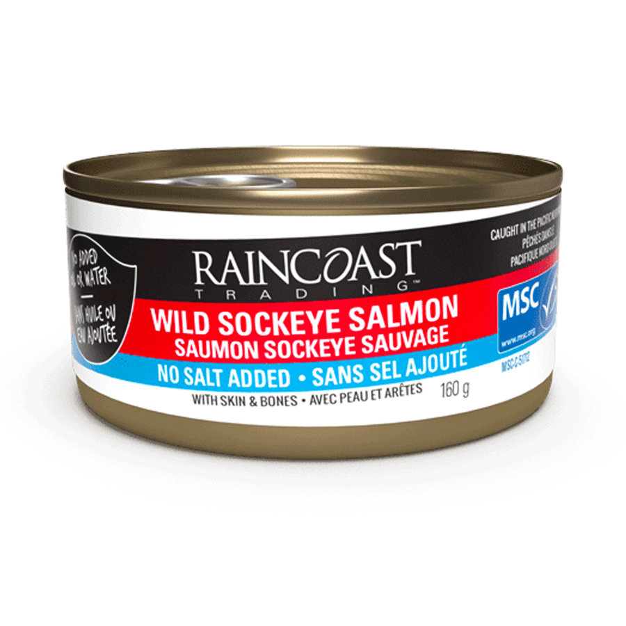 Raincoast Trading Wild Sockeye Salmon - No Salt Added, 160g