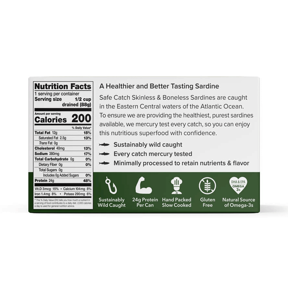 Sardines In Extra Virgin Olive Oil, Skinless & Boneless, 125g