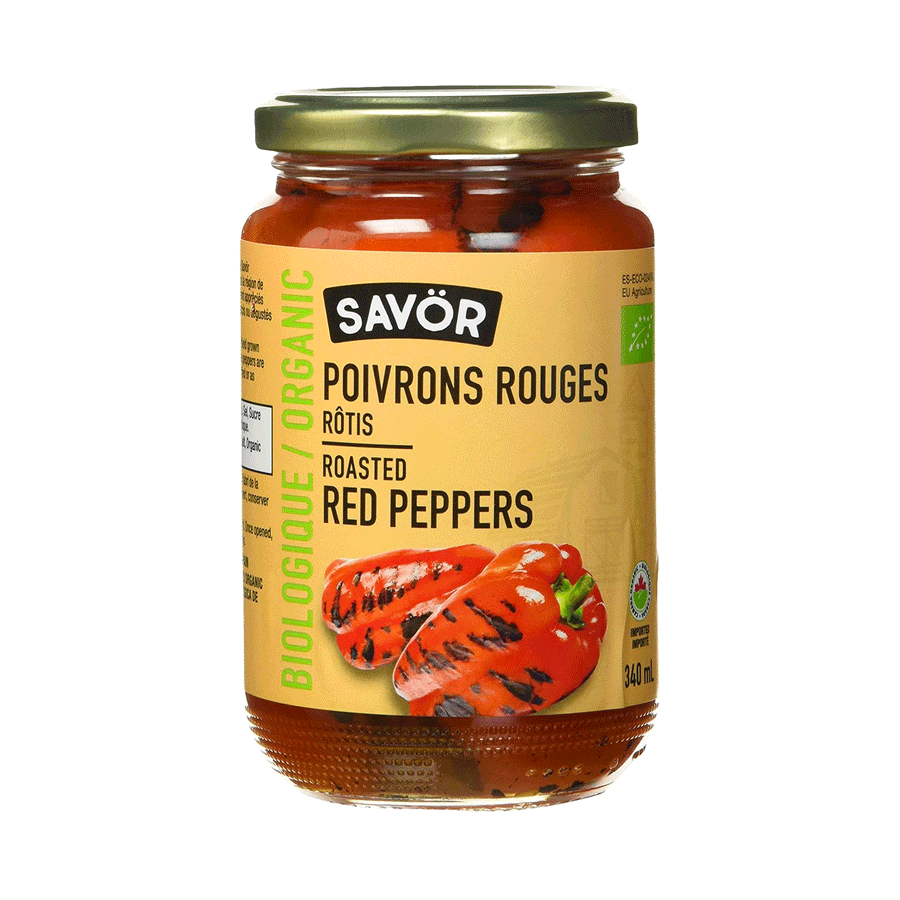 Savör Organic Roasted Red Peppers, 340ml