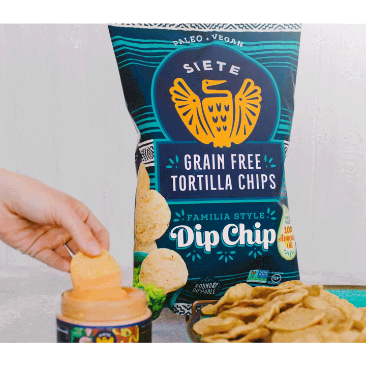 Siete Grain Free Dippable Round Tortilla Chips, 142g