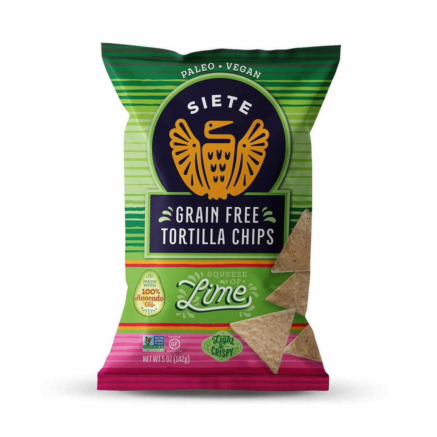 Siete Grain Free Tortilla Chips - Lime, 142g