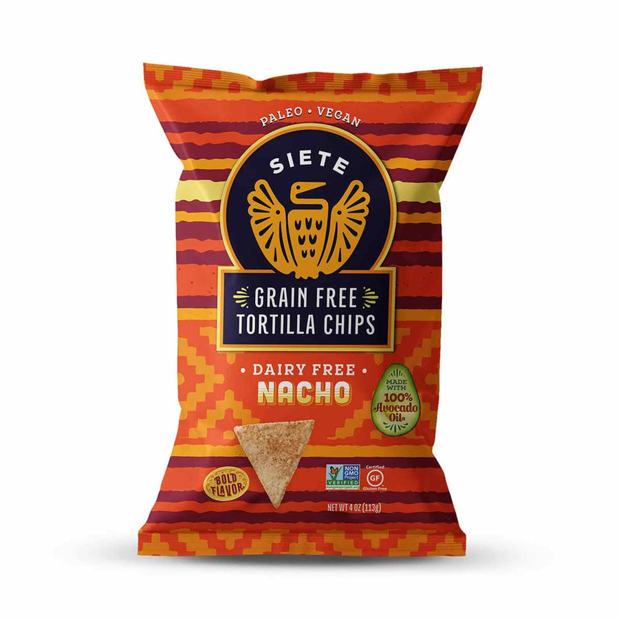 Siete Grain Free Tortilla Chips - Nacho, 142g