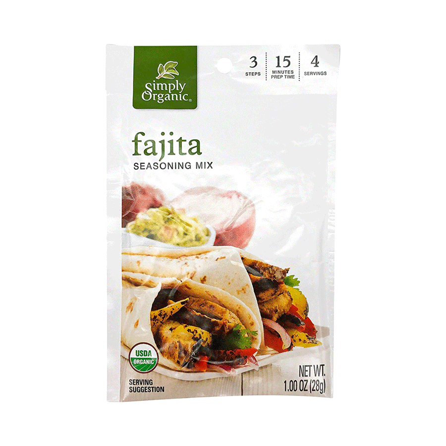 Simply Organic Fajita Seasoning Mix, 28g