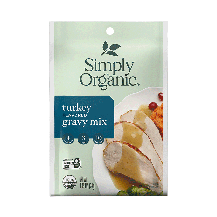 Simply Organic Roasted Turkey Gravy Mix, 24g