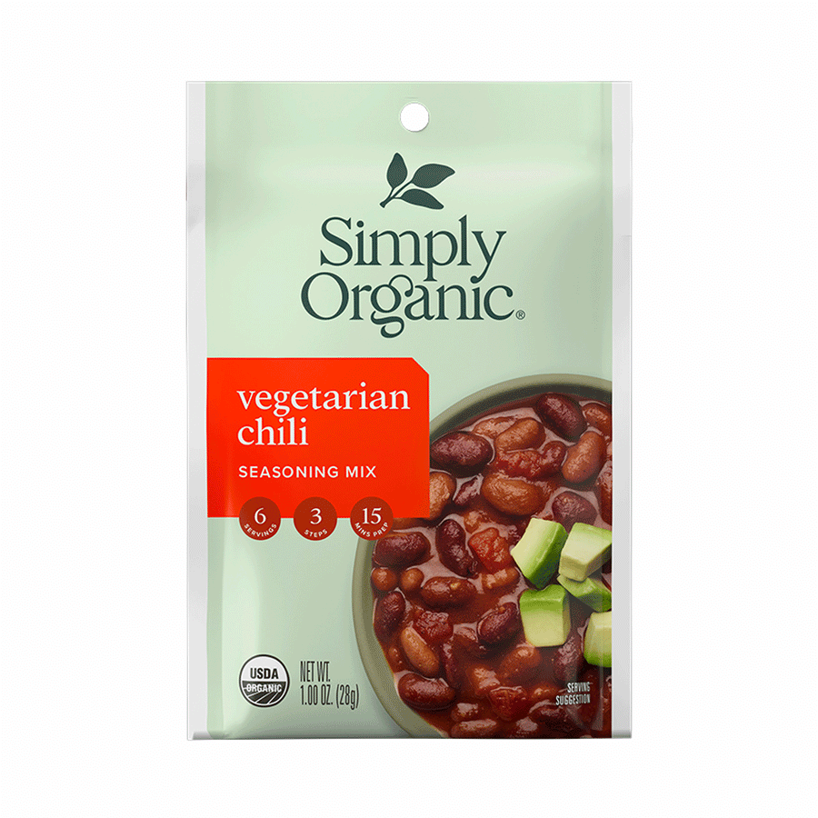 Simply Organic Vegetarian Chili Seasoning Mix, 28g