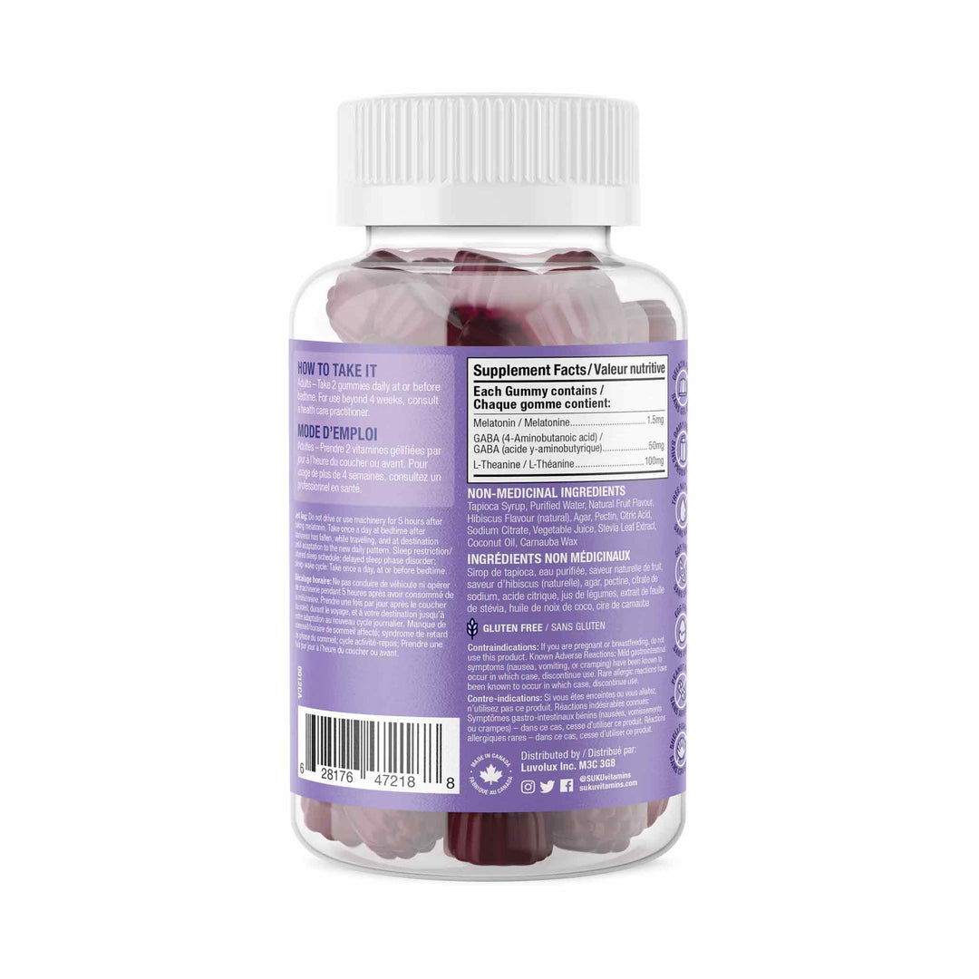 Suku Vitamins - Restful Sleep - Blackberry, 60 Gummies