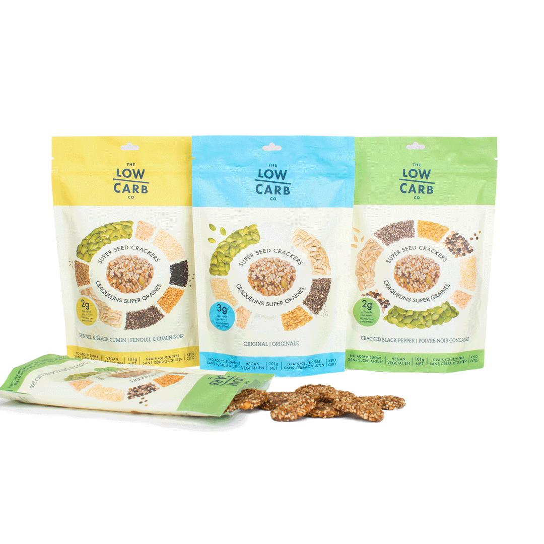 The Low Carb Co Artisan Super Seed Keto Crackers - Fennel & Black Cumin, 101g