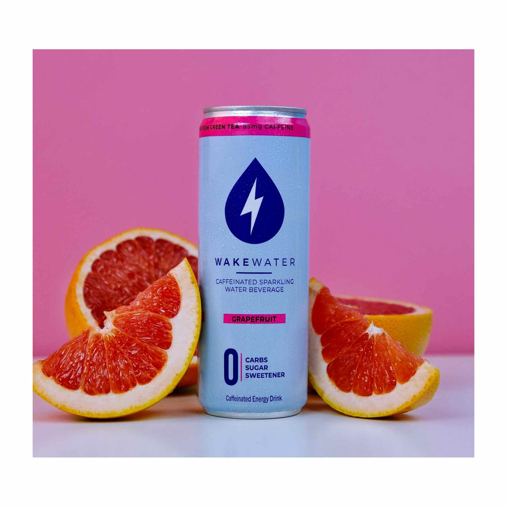 WakeWater Caffeinated Sparkling Water Beverage - Grapefruit, 355ml