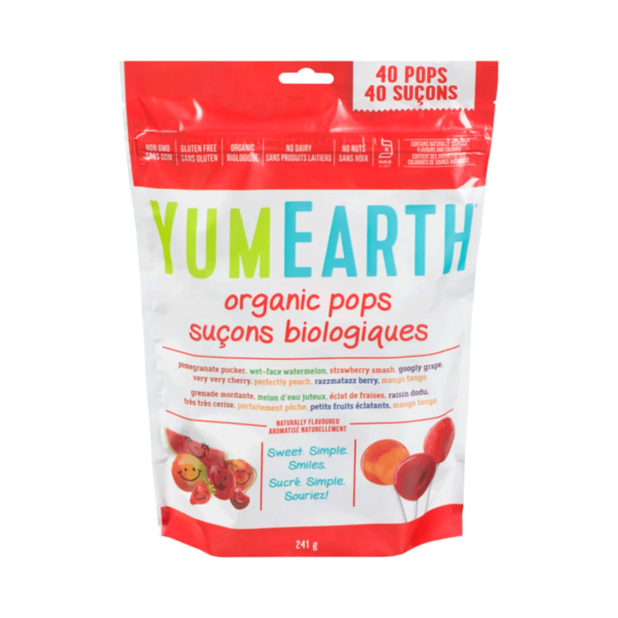 Yum Earth Organic Fruit Pops, 241g