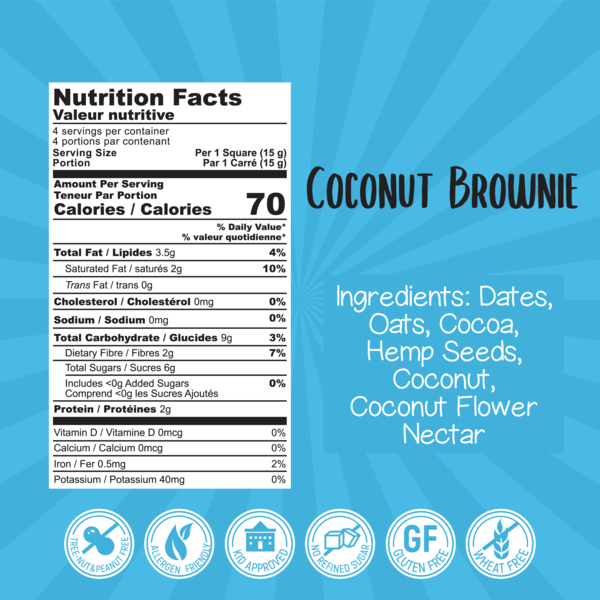 Ohh! Foods Coconut Brownie Bites, 60g