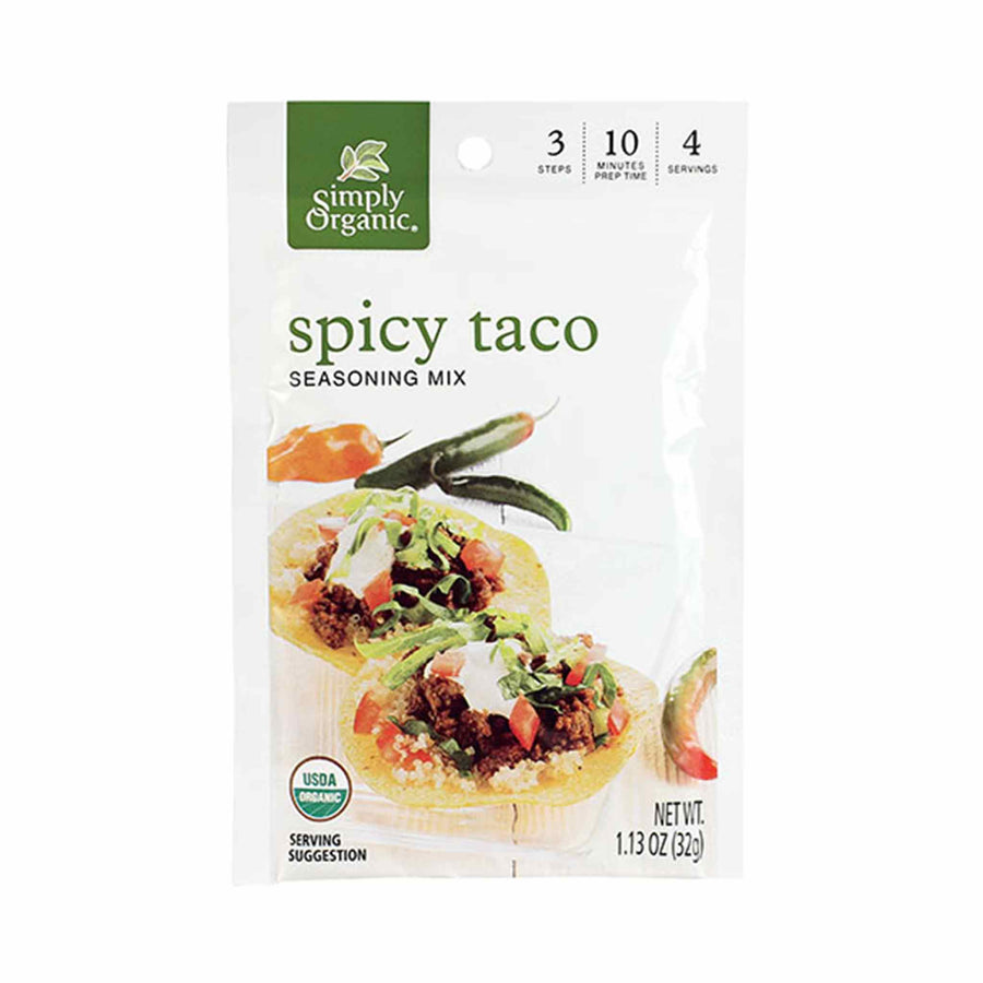 Simply Organic Spicy Taco Seasoning Mix, 32g